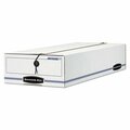 Fellowes BankersBox, LIBERTY CHECK AND FORM BOXES, 9in X 24in X 6.38in, WHITE/BLUE, 12PK 00006